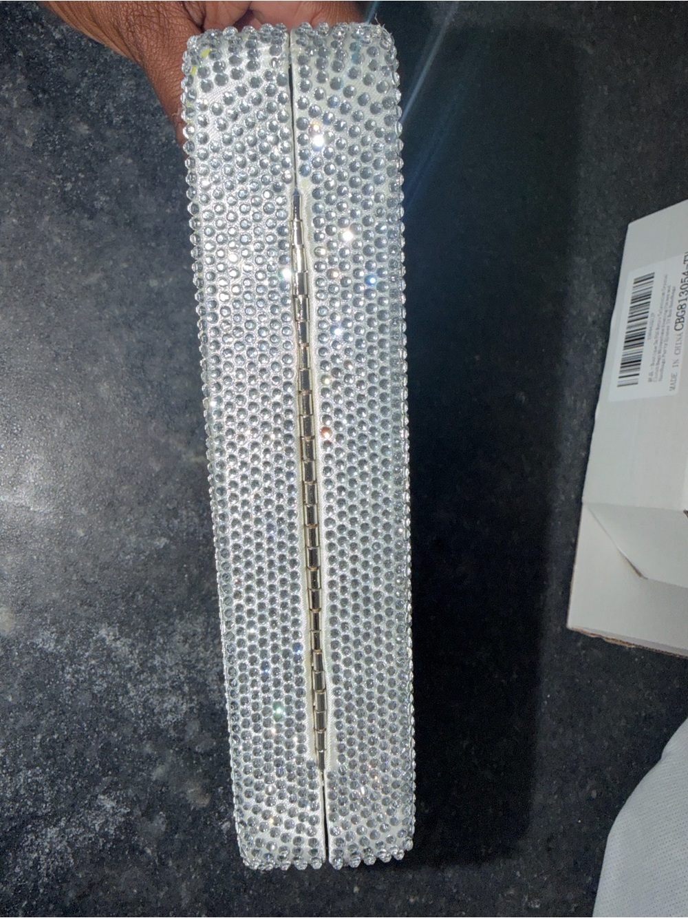 Crystal TV Test Pattern Clutch in Multicolor Rhinestones - Picture 8 of 9